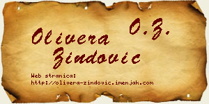 Olivera Zindović vizit kartica